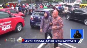 Aksi Risma Teriaki Pengendara Mobil yang Hambat Arus Lalin