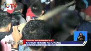 Motor Terjun Bebas ke Jurang Akibat Rem Blong