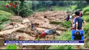 Longsor Menerjang Desa Margalaksana Sumedang, 2 Orang Tewas