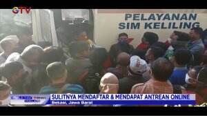 Kericuhan Pelayanan SIM di Bekasi Saat Mengantre