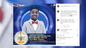 Betrand Peto Masuk Nominasi Artis Cilik Terviral