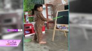 Rindu Sekolah, Gempi Main Sekolah-Sekolahan Di Rumah