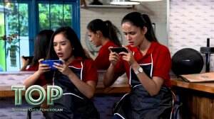 Rahel Dan Oliv Kena Semprot Emak Gara-Gara Main Hp Di Coffee Shop - TOP Eps 2304