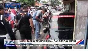 Massa Hakimi Pengemudi Mabuk yang Tabrak Tembok Rumah dan Pengendara Lain