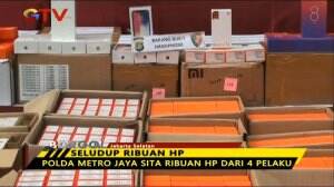 Polda Metro Jaya Gagalkan Penyelundupan Ribuan HP