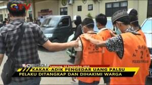 Pengedar Uang Palsu Babak Belur