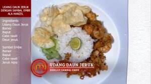 Udang Daun Jeruk Dengan Sambal Embe Ala Hanzel Pressure Test - MasterChef Season 7