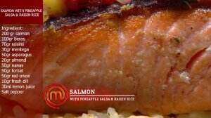 Salmon With Pineapple Salsa & Raisin Rice Ala Nindy - MasterChef Season 7