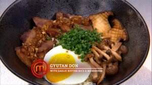Gyutan Don with Garlic Butter Rice and Mushroom Ala Audrey - MasterChef Season 7