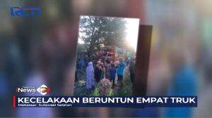 Empat Truk Terlibat Kecelakaan Beruntun