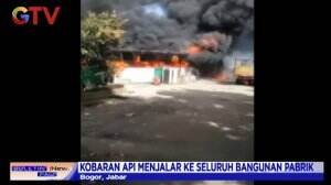 Pabrik Fiber Kap Mobil Di Tajur Bogor Hangus Terbakar