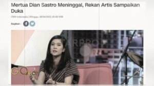 Mertua Dian Sastro Meninggal Dunia
