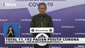 Pasien Korona Sembuh Berjumlah 1.876 Dari 11.192 Pasien yang Terjangkit