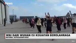Ratusan WNI yang Dikarantina dari Wuhan Isi Kegiatan dengan Berolahraga