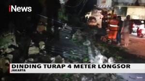 Longsor Turap Setinggi 4 Meter di Pesanggrahan Timpa Dua Pengendara Hingga Terluka