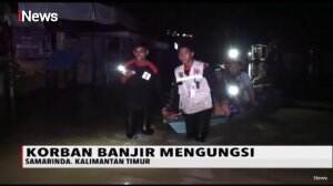Berharap Bantuan Logistik, Sejumlah Warga Samarinda Mengungsi Akibat Banjir Besar