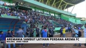 Ribuan Aremania Antusias Tonton Latihan Bersama Klub Arema FC