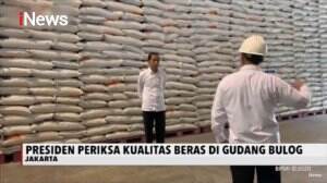 Presiden Jokowi Sidak Gudang Beras Bulog Pastikan Ketersediaan Bahan Pangan