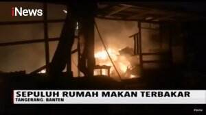 Diduga Akibat Korsleting, 10 Warung Makan di Tangerang Ludes Terbakar
