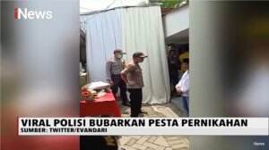 Viral Video Polisi Bubarkan Pesta Pernikahan