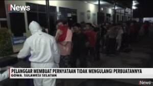 Hukuman Fisik Untuk Ratusan Warga Gowa Yang Bandel Langgar PSBB