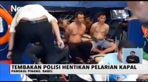Polisi Lepas Tembakan Untuk Penggagalan Penyelundupan Miras Ilegal di Babel