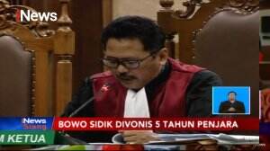 Hakim Vonis Bowo Sidik Terbukti Terima Suap Rp7,7miliar