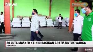 Pemprov DKI Jakarta Akan Bagikan 20 Juta Masker Kain Gratis untuk Warga Jakarta