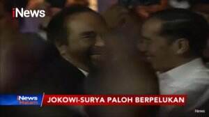 Detik-Detik Presiden Jokowi dan Surya Paloh Berpelukan