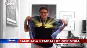 Cara Unik Sandiaga Uno Umumkan Dirinya Kembali Ke Partai Gerindra