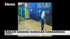 Banjir di Kawasan Stasiun Gondangdia, Ketinggian Air Mencapai 30cm