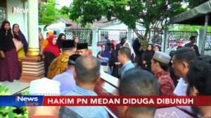Tangis Mewarnai Pemakaman Hakim Jamaluddin di Medan