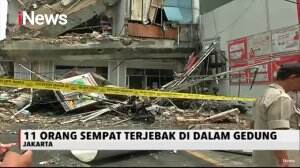 11 Orang Terjebak di Bangunan 4 Lantai di Slipi yang Tiba-tiba Ambruk