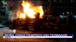 Mobil Dinas Pemprov DKI Jakarta Terbakar, 1 Orang Tewas