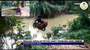 Viral! Aksi Motor Terbang Bagai "Flying Fox"