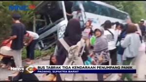 Kecelakaan Beruntun Bus Tabrak Tiga Kendaraan