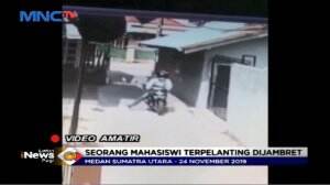 Detik-Detik Jambret Sadis Banting Mahasiswi Hingga Tak Sadarkan Diri