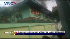 Akibat Arus Pendek Listrik, SMAN 100 Jatinegara Ludes Terbakar