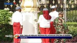 Simulasi Upacara HUT Kemerdekaan Ditengah Pandemi