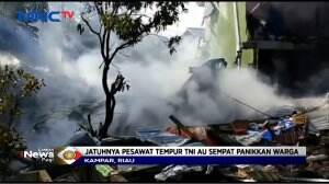 Warga Panik Atas Jatuhnya Pesawat Tempur TNI AU di Tengah Pemukiman