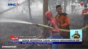 Spiderman Turun Tangan Padamkan Karhutla
