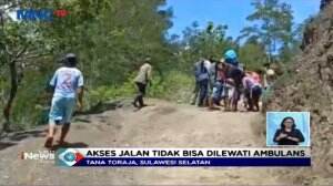 Jalanan Tak Bisa Dilewati Ambulans, Pria di Tana Toraja Ditandu Karena Sakit Maag Akut
