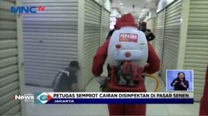 Cegah Penyebaran Covid-19, PD Pasar Jaya Disemprot Disinfektan