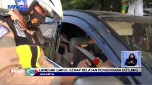 Tilang Ganjil Genap Mulai Berlaku Hari Ini, Belasan Pengendara Mulai Ditilang