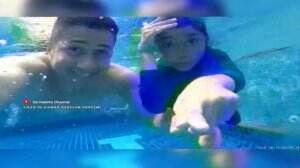 Keseruan Irfan Hakim dan Anak Main Air