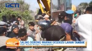 RIcuh! Aksi Saling Dorong Warnai Eksekusi Lahan Tambak di Yogyakarta