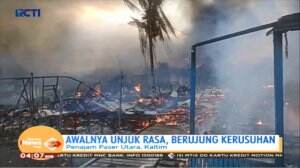 Amukan Kelompok Massa Di Pelabuhan Penajam Paser Utara Berujung Pembakaran Rumah