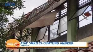 Atap Sekolah SMK Di Kawasan Cipayung Ambruk, 17 Ruang Kelas Tidak Bisa Di Gunakan