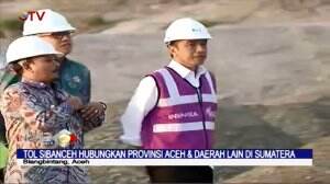 Presiden Joko Widodo Tinjau Pembangunan Jalan Tol Sibanceh