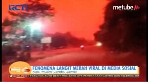 Viral Fenomena Langit Merah Jambi